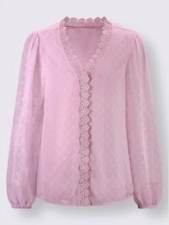 Chemisier En Mousseline Motif Petits Pois Tissés -Reine Du Style Soldes Boutique 002.00F0130045 B13.002