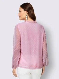 Chemisier En Mousseline Motif Petits Pois Tissés -Reine Du Style Soldes Boutique 002.00F0130045 B14.001