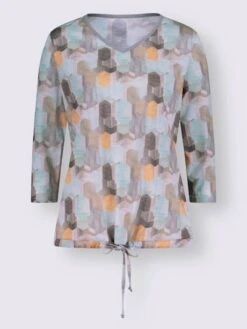 T-shirt à Manches 3/4 Coulisse Et Lien à Nouer à La Base -Reine Du Style Soldes Boutique 004.00ZUK05545 B25.001