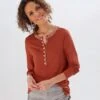T-shirt à Manches Longues Viscose -Reine Du Style Soldes Boutique 005.00F0123146 002.071