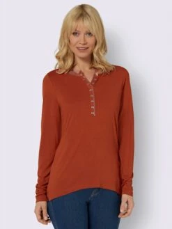T-shirt à Manches Longues Viscose -Reine Du Style Soldes Boutique 005.00F0123146 B18.001
