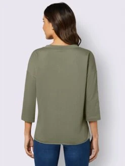 T-shirt à Manches 3/4 Rayures Galon En Paillettes -Reine Du Style Soldes Boutique 005.00ZUK05546 B23.001