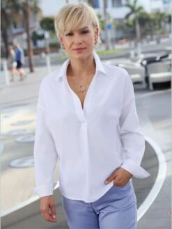 Chemisier Féminin élégant Col Chemise