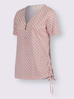 T-shirt Imprimé 50% Coton Et 50% Modal -Reine Du Style Soldes Boutique 006.00F0156447 B07.001