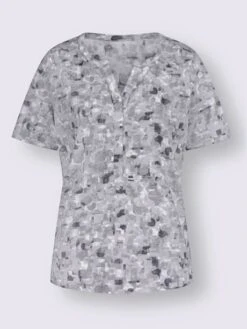 T-shirt à Manches Courtes Encolure Arrondie Avec Petit V -Reine Du Style Soldes Boutique 007.00ZUK92345 B01.001