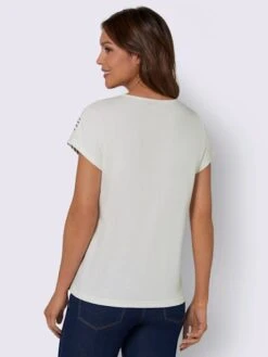 T-shirt à Manches Courtes Rayures Sportives 8 T-shirt à Manches Courtes Rayures Sportives -Reine Du Style Soldes Boutique 008.00ZUK91746 B05.001