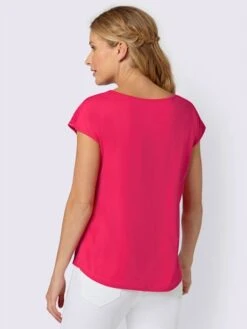 T-shirt Col V à Glissière épaules En Dentelle -Reine Du Style Soldes Boutique 009.00F0257441 B26.001