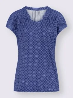 T-shirt à Col Montant 50% Coton -Reine Du Style Soldes Boutique 010.00F0257443 B01.002