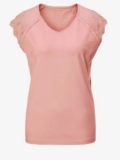 T-shirt à Manches Courtes Dentelle -Reine Du Style Soldes Boutique 010.00ZUK92339 A04.001