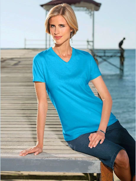 T-shirt à Manches Courtes Col V 3 T-shirt à Manches Courtes Col V