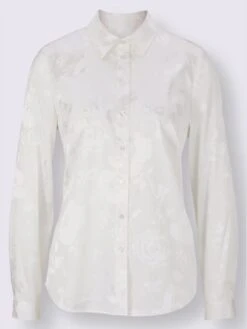 Chemisier à Manches Longues Motif Jacquard Original -Reine Du Style Soldes Boutique 014.00F0230046 B11.001