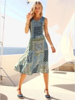 Robe D'été à Panneaux évasée