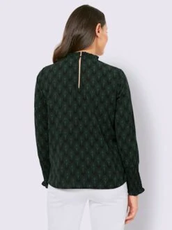 Chemisier à Manches Longues Belles Fronces à L‘encolure -Reine Du Style Soldes Boutique 016.00F0230043 B02.001