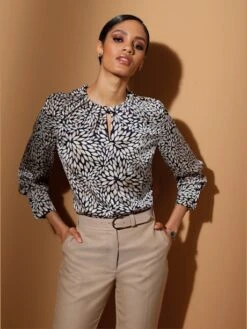 Chemisier à Manches Longues Plis élégants