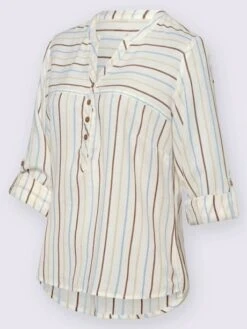 Chemisier En Flanelle Manches 3/4 Retroussables -Reine Du Style Soldes Boutique 017.00ZUK92344 051.001