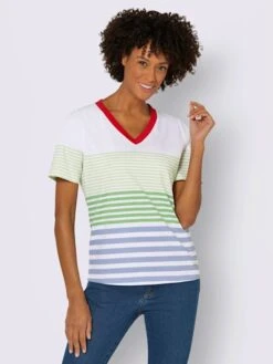 T-shirt à Rayures Pur Coton -Reine Du Style Soldes Boutique 023.00F0257447 B12.001