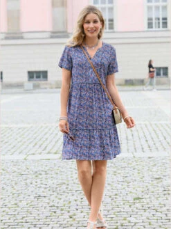 Robe à Effet étagé Qualité Tissée