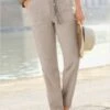 Pantalon Femme Simple Léger Et Confortable -Reine Du Style Soldes Boutique 025.00FVJ05031 A01.050