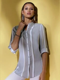 Chemisier à Manches Longues 15% Lin