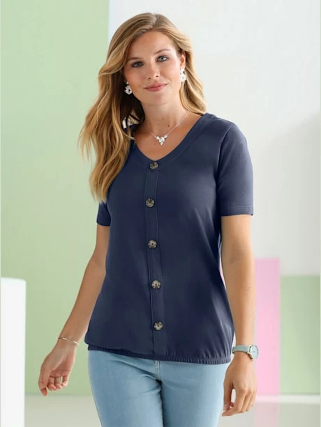 T-shirt à Manches Courtes Ourlet élastique 3 T-shirt à Manches Courtes Ourlet élastique