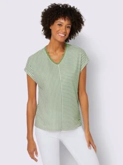 T-shirt Encolure En V Flatteuse -Reine Du Style Soldes Boutique 028.00F0257447 B09.001