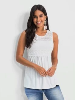 Débardeur Dentelle Au Décolleté