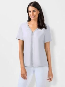 T-shirt à Manches Courtes Détails Argentés -Reine Du Style Soldes Boutique 033.00F0156443 B39.001