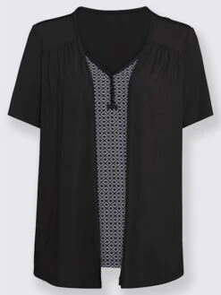 T-shirt 2 En 1 Aspect 2 En 1 Tendance -Reine Du Style Soldes Boutique 033.00F0156445 B33.002