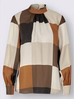 Chemisier En Satin Col Montant Tendance -Reine Du Style Soldes Boutique 035.00F0130046 B01.002