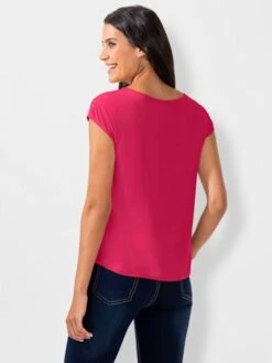 T-shirt Col V à Glissière épaules En Dentelle -Reine Du Style Soldes Boutique 036.00F0156443 B38.001