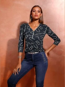 T-shirt à Manches 3/4 Viscose