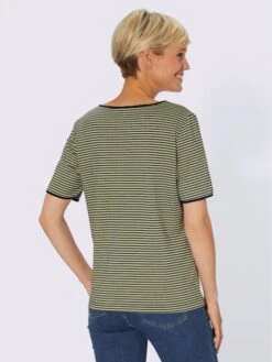 T-shirt à Manches Courtes Passepoil Décoratif -Reine Du Style Soldes Boutique 104.00BJ255347 B11.001