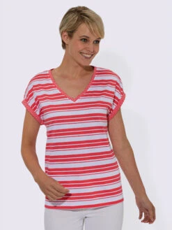 T-shirt à Rayures Finitions Décoratives 7 T-shirt à Rayures Finitions Décoratives -Reine Du Style Soldes Boutique 110.00BJ155345 B21.001