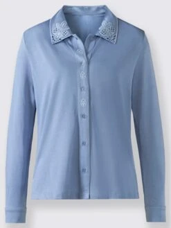 Chemisier à Manches Longues 64% Coton -Reine Du Style Soldes Boutique 129.00FA156246 B19.002