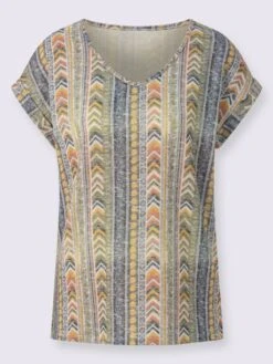 T-shirt En V Encolure En V Passepoilée -Reine Du Style Soldes Boutique 136.00BJ155347 B04.001