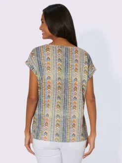 T-shirt En V Encolure En V Passepoilée -Reine Du Style Soldes Boutique 136.00BJ155347 B05.001