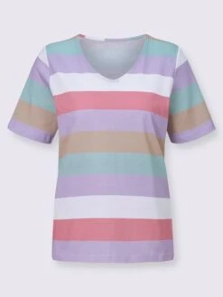 T-shirt à Rayures Rayures Tendance -Reine Du Style Soldes Boutique 145.00BJ255345 B10.001