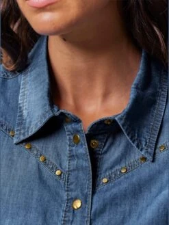 Chemisier Denim Doux -Reine Du Style Soldes Boutique 156.00ZUK66547 006.018
