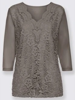 T-shirt En Dentelle Dentelle Devant -Reine Du Style Soldes Boutique 179.00FJ156343 B01.001