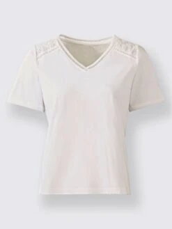 T-shirt Superbe Broderie De Madère -Reine Du Style Soldes Boutique 188.00FJ257747 B16.002