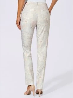 Pantalon Slim Jacquard Motifs Fleurs -Reine Du Style Soldes Boutique 194.00FJ257741 B13.001