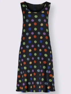 Robe D'été à Pois Sans Manches -Reine Du Style Soldes Boutique 205.00BBW55142 B01.001