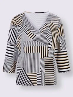 T-shirt à Manches 3/4 Ultra-doux Avec Modal -Reine Du Style Soldes Boutique 500.00TIT30045 B04.001