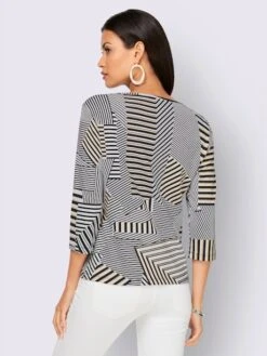 T-shirt à Manches 3/4 Ultra-doux Avec Modal -Reine Du Style Soldes Boutique 500.00TIT30045 B05.001