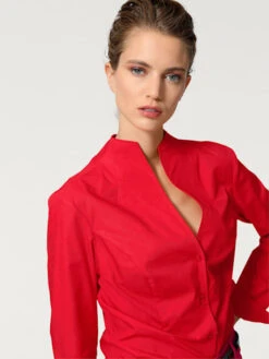 Chemisier à Col Montant Coupe élégante Classique -Reine Du Style Soldes Boutique 522.99EXT64042 A09.003